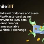 Dollars en euro's opnemen vanaf nu mogelijk op crypto exchange WhiteBIT