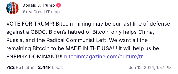 trump btc mining