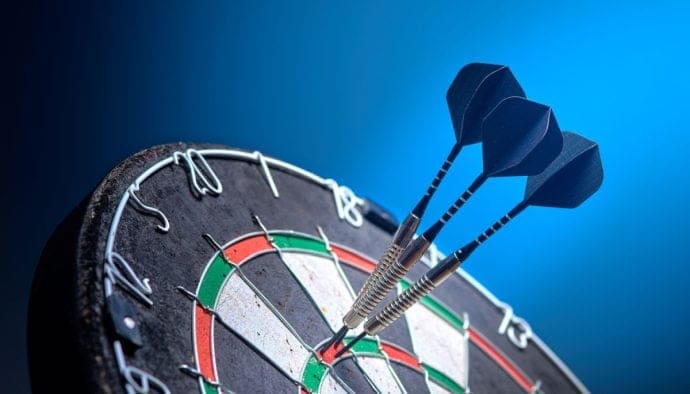 Dit levert een negendarter op tijdens het WK Darts 2025